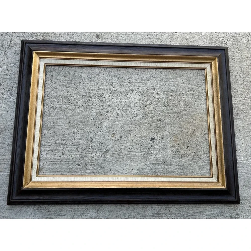 VTG Hand Carved Solid Wood Picture Frame 20